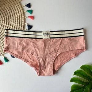 Victoria’s Secret PINK Logo Hipster Panty Pink RARE Large NEW